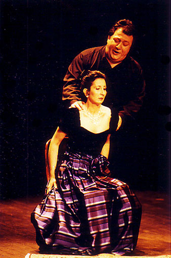 Tosca - Saint-Cloud (photo Virginie de Palagalli)(Alessandra SALTO : Soprano [Tosca], Omar GAGNIDZE : Baryton [Scarpia])